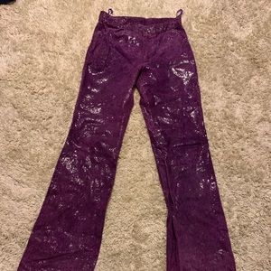Wilson vintage funky purple leather pants size 6